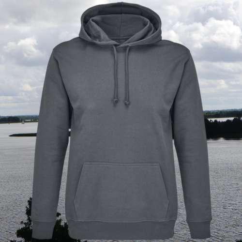 bluza - Angel - unisex - bawełna - organiczna - poliester - z - recyklingu - premium - z - kapturem - ciemnoszara - grey - XXS - 3XL