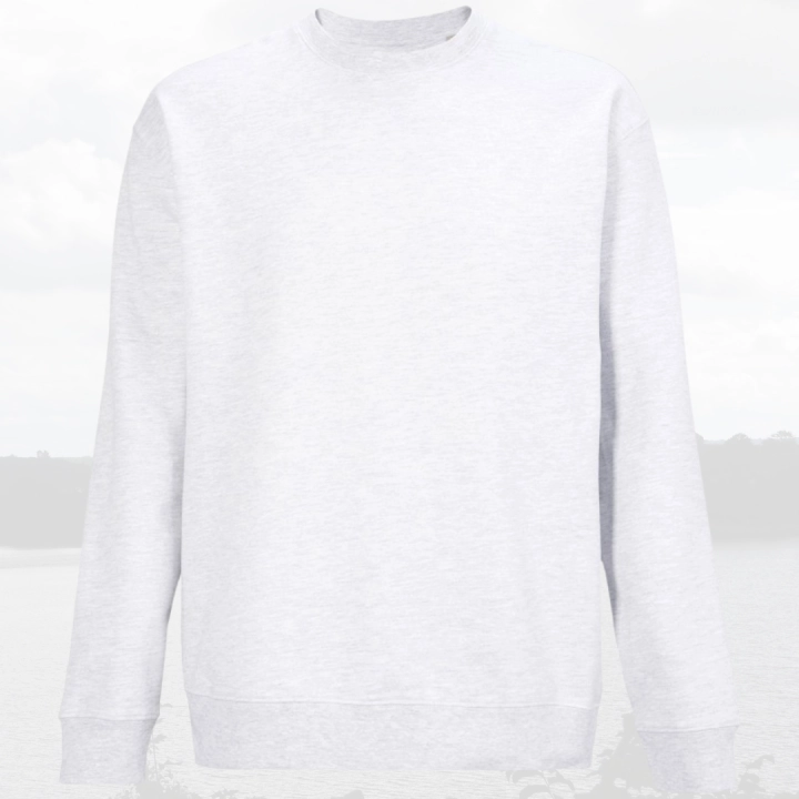 bluza - Sol - unisex - bawełna - organiczna - poliester - z - recyklingu - premium - XS - 3XL - bez - kaptura - jasnoszara - ash