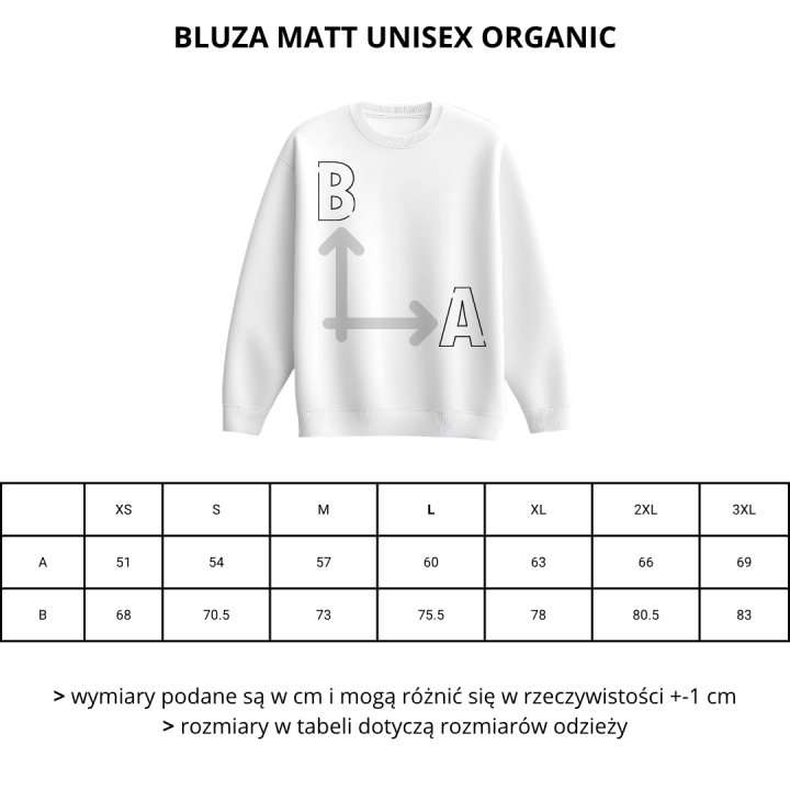 Wymiary. Bluza Matt dwustronna organic unisex premium bez kaptura..png