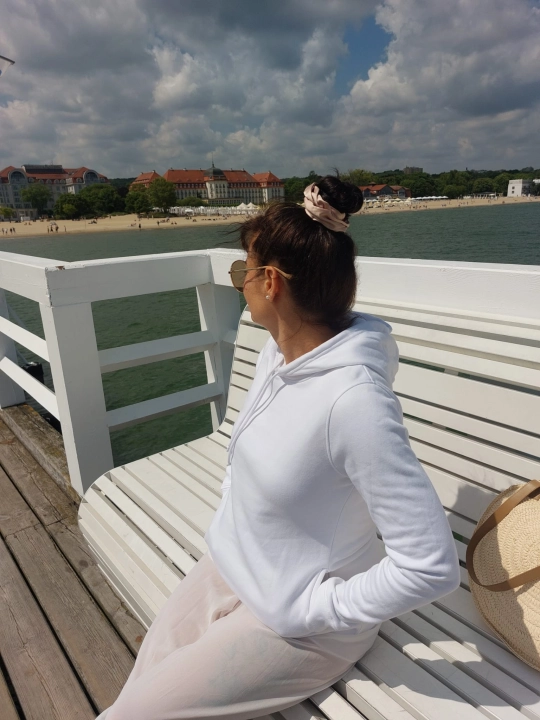 bluza – Ave – unisex – bawełna – organiczna – poliester – z – recyklingu – premium – z – kapturem – biała - white - XS - 3XL