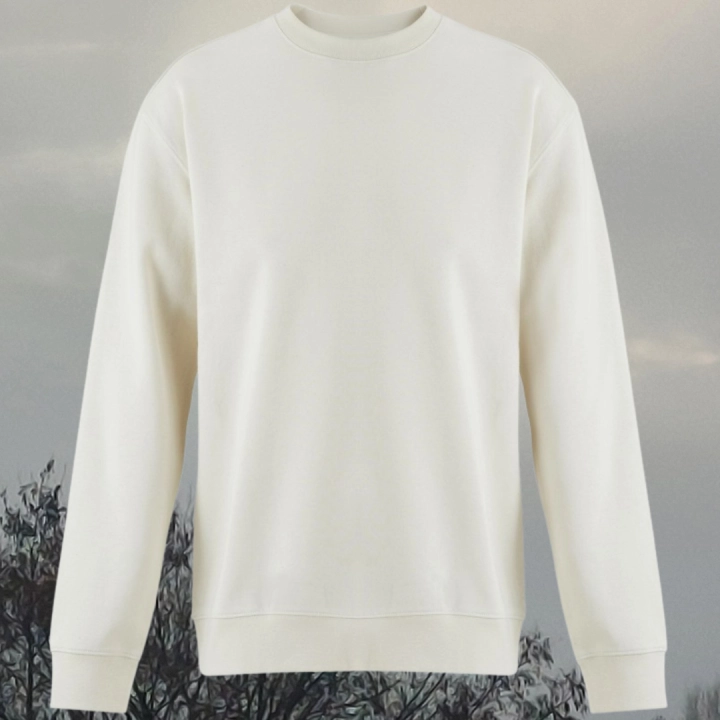 bluza - Sol - unisex - bawełna - organiczna - poliester - z - recyklingu - premium - XS - 3XL - bez - kaptura - kremowa - natural