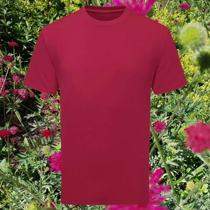 T-shirt – unisex – organic - Vibe – bawełna – organiczna – premium – ciemnoróżowy - cranberry – S – 3XL –koszulka - przód